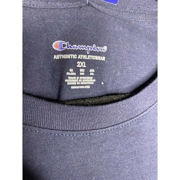 NEW Champion Shirt Size 2XL Men's Short Sleeve Multicolor T-Shirt Logo Blue - Picture 5 of 7